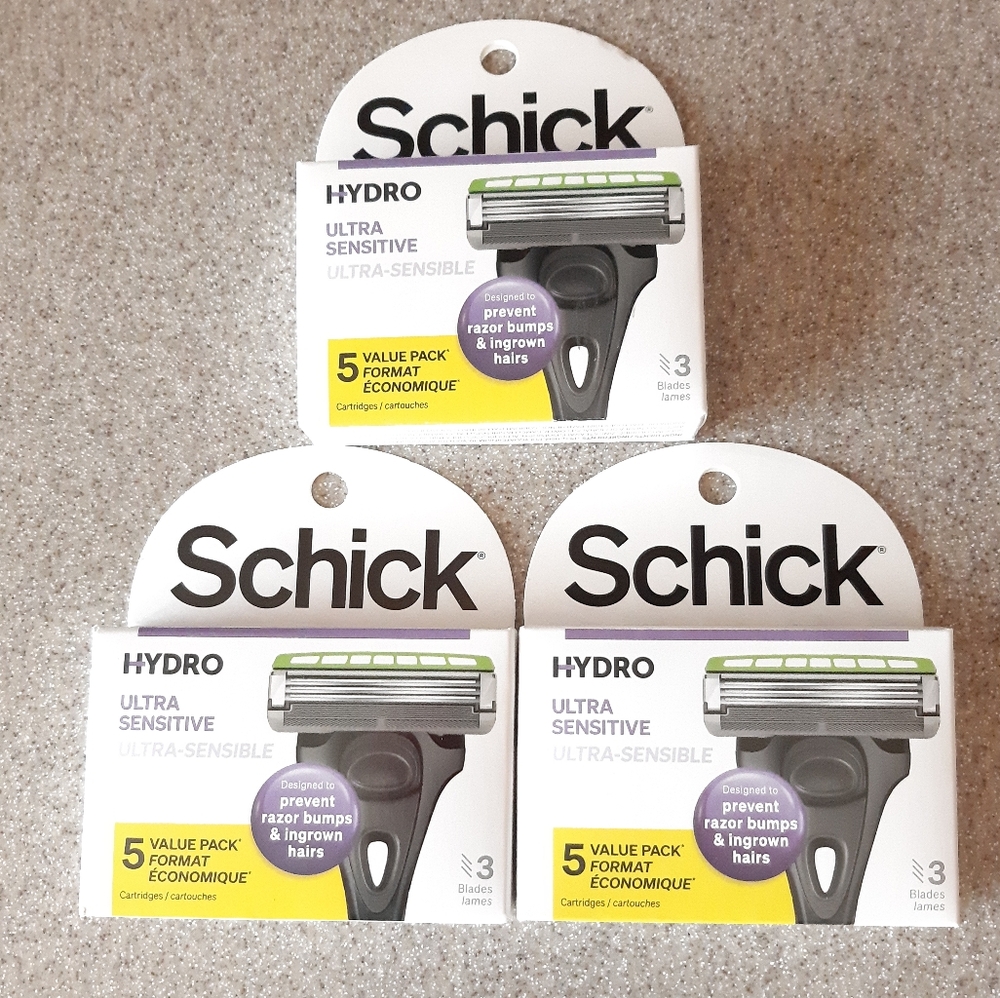 Schick Hydro Ultra Sensitive Razor Refill Bundle - Picture 3 of 9